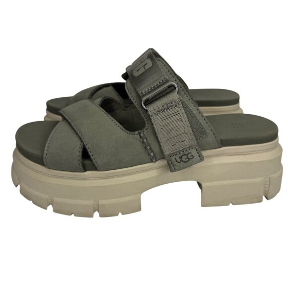 UGG Size 8 Grunge Gothic Olive Green Platform Sandals with Adjustable Straps - Picture 6 of 9